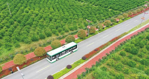 湖南道县：“绿色公交”畅行乡村